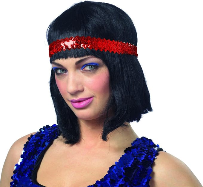 Rubie's Hoofdband Pailletten Unisex Rood One Size