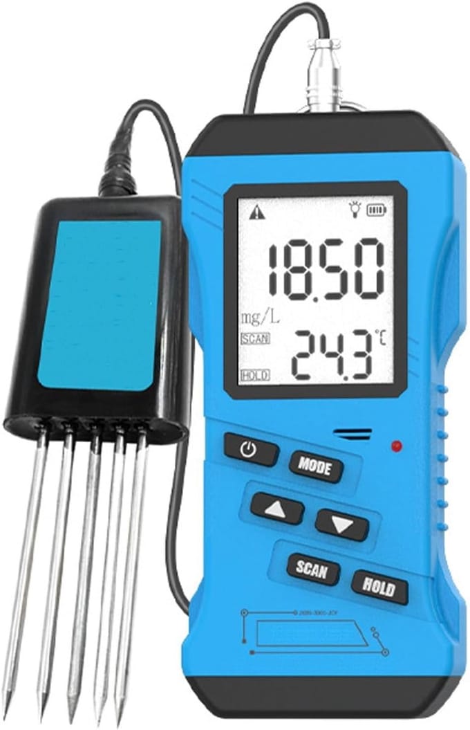 Bodemvochtigheidsmeter - Bodemtester - Plantenverzorging - 7-in-1 analyse - 3 inch display - Grijs