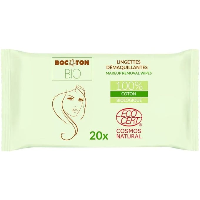 Bocoton Organic Make Up Remover Wipes 20 st