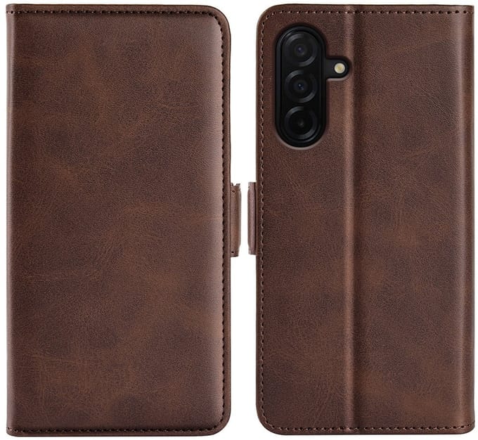 MobyDefend Hoesje - Geschikt voor Samsung Galaxy A27 - Luxe Wallet Book Case (Sluiting Zijkant) - Bruin