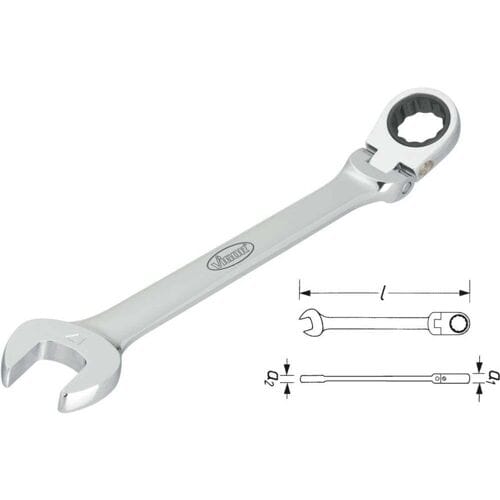Vigor V2808 Steek-ringratelsleutel Sleutelbreedte (metrisch) 12 mm