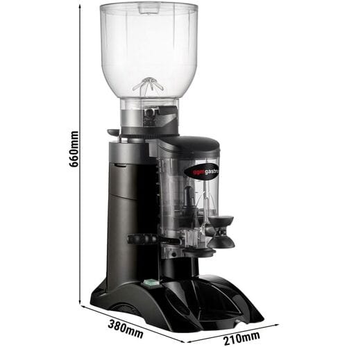 GGM Gastro Kaffeemühle - 2kg - 63dB - Mit Dosierer - Schwarz Zwart