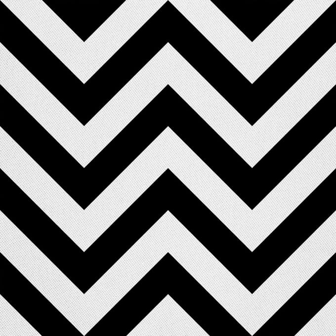 Buiten decoratiestoffen Oxford - Motief Zwarte Zigzag
