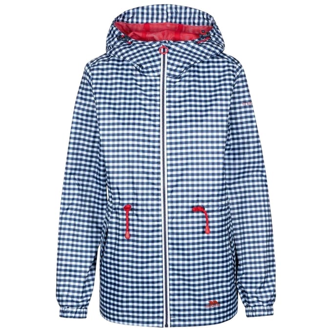 Trespass Niggle-regenjas met gingham-patroon voor dames (Marine)