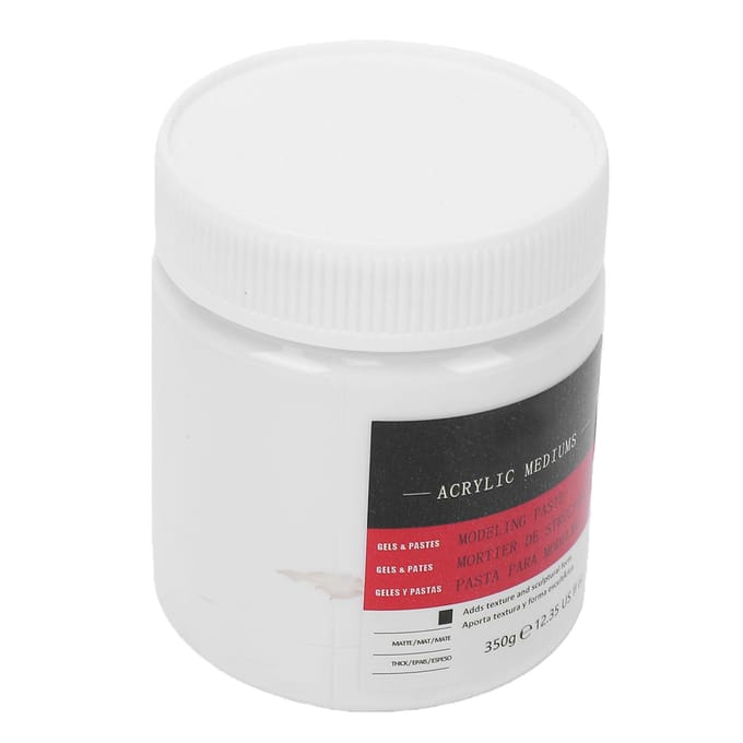 350g Pâte à Modeler Milieu Acrylique Séchage Rapide Matériaux de Sculpture avec Outils à Pression pour Art Texturé et Épaisseur white