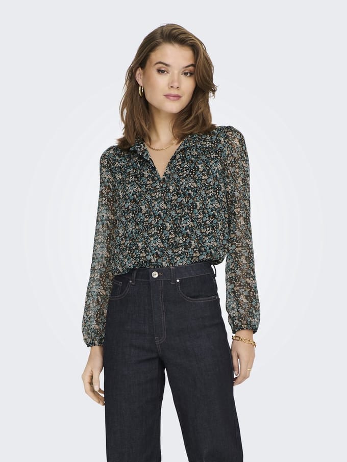 ONLY - ONLDITSY L/S BLOUSE WVN NOOS - Dames - Blouses