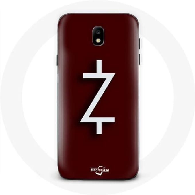 Coque - MANIACASE - Samsung Galaxy J7 2017 - Logo Z - Rouge - Souple blanc