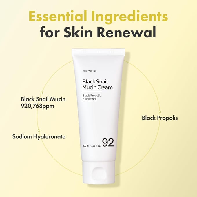 [TOSOWOONG] Black Snail Mucin Crème 100ml white