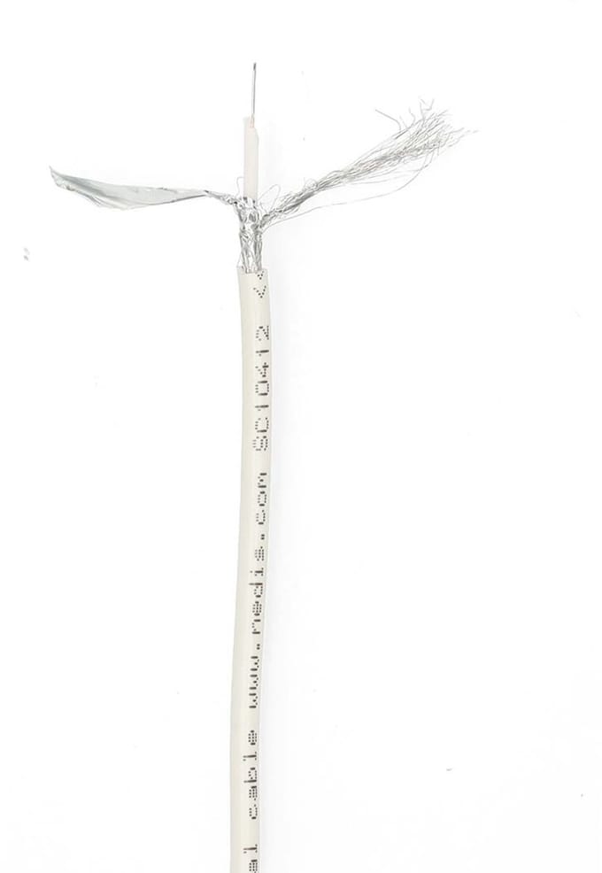 Nedis Coaxkabel op Haspel - Mini Coax - Dubbel Afgeschermd - ECA - 20.0 m - Coax - PVC - Wit - Folieverpakking