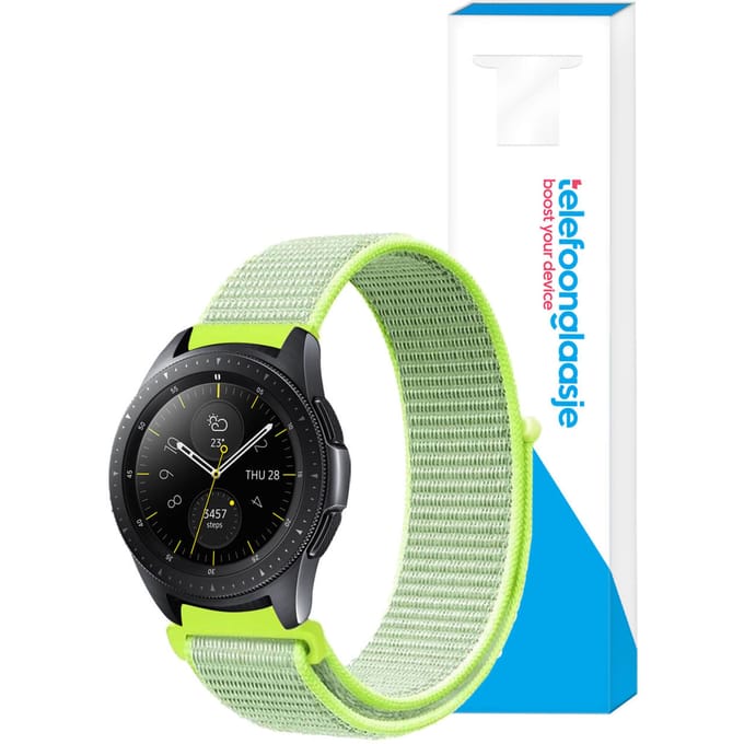 Nylon smartwatch bandje ? Neon Geel 20mm - Universeel