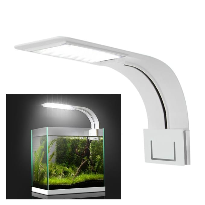 Lampe d'aquarium à LED ultra-mince 10 W avec clip white