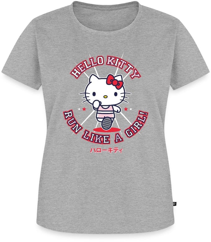 Hello Kitty Run Like A Girl Premium T Shirt Dames