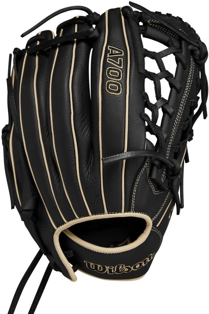 Wilson - MLB - Honkbalhandschoen - A700 - Jeugd - 12 inch - Zwart - Voor Linkshandige Werper (LHT)