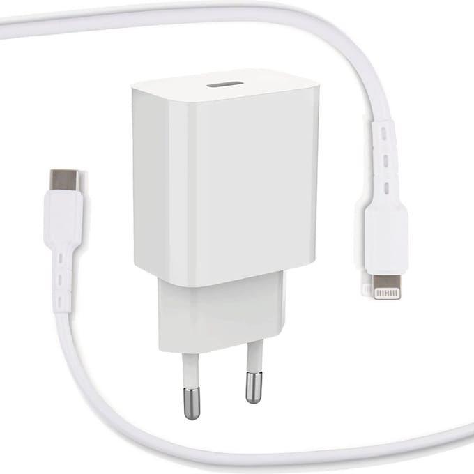 Oplader kabel geschikt voor iPhone 14 13 12 met Lightning naar USB C Oplaadkabel 2 Meter - Lader USBC - 20W Snellader