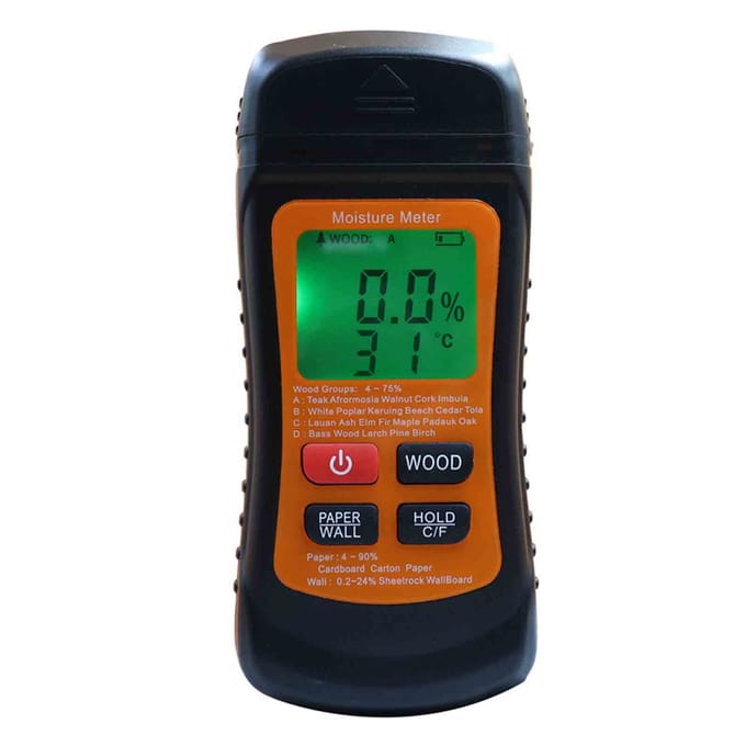 Houtvochtmeter Digitale vochtdetector Vochttester Vochttester Vochtmeter Draagbaar zwart