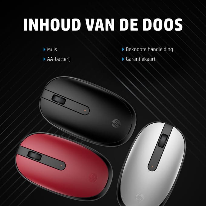 HP 240 Bluetooth-Maus (Pike Silver) Muis Bluetooth Optisch Zilver 3 Toetsen 1600 dpi