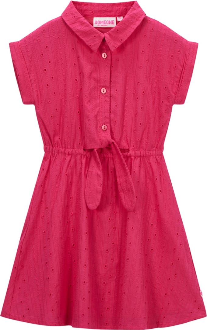 Someone RIEN-SG-51-J Meisjes Jurk - DARK PINK