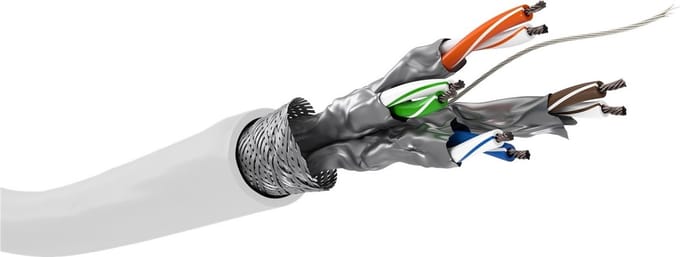 Pro CAT 6 Netwerk cable S/FTP (PiMF) Grijs 305 m - C - Wit - 305m