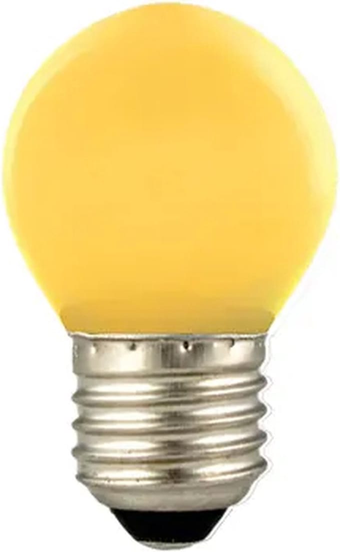 LED lamp 1W E27 geel
