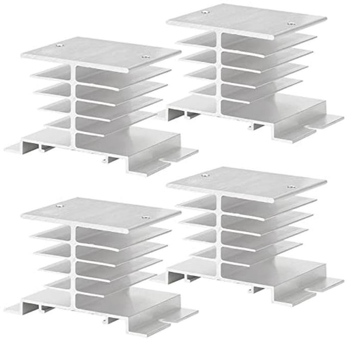Aluminium Koellichamen voor Solid State Relais - 4 stuks, Heatsink voor SSR-10A, 25A, 40A
