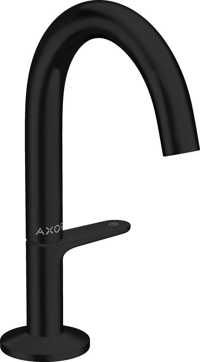 Axor One - Wastafelkraan met afvoergarnituur Push-Open, mat zwart 48010670