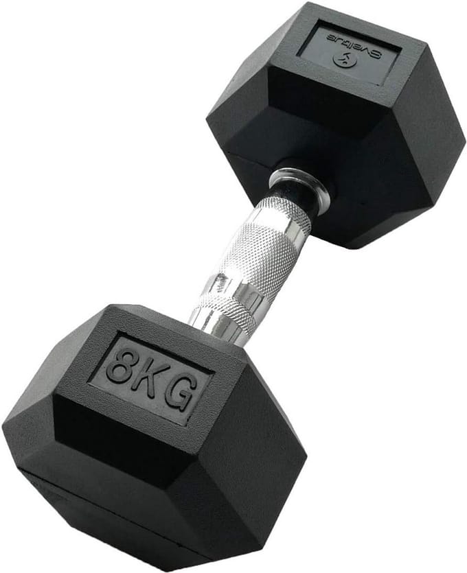 Korte Zesgatan Dumbbell 8 KG voor Krachttraining