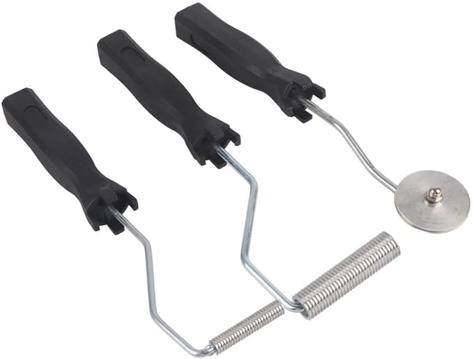 Dailygoods- Verfrollen Set - Polyester Roller - Glasvezel Rolletje - Hars Lamineerrol - Aluminiumlegering - Robuuste Constructie - Lamineerrollen