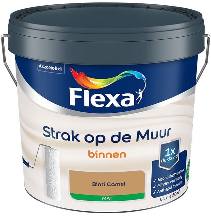 Flexa - Strak Op De Muur Binnen Mat - Binti Camel - Mengverf - 5 L