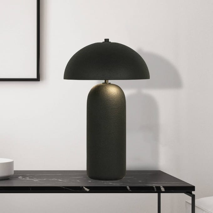 Zambelis Tafellamp 23006, zwart, keramiek, hoogte 48 cm, E27
