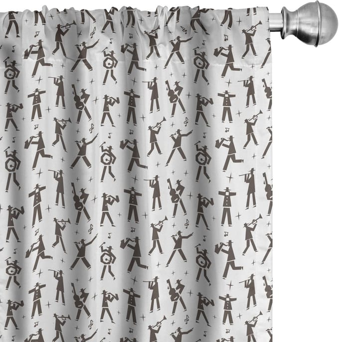 ABAKUHAUS Jazz Voorhangen – 2x75x175 cm – microvezel – halfdonker