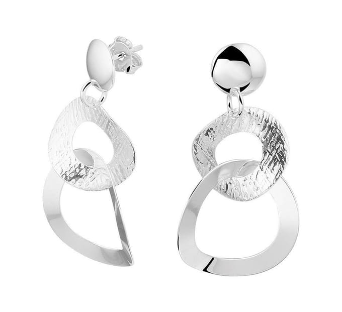 Zilver Gerhodineerde Oorhangers rondjes 1332116