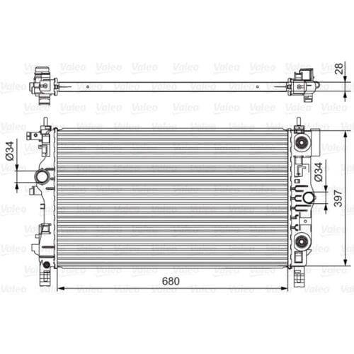 Radiator, motorkoeling VALEO 701541