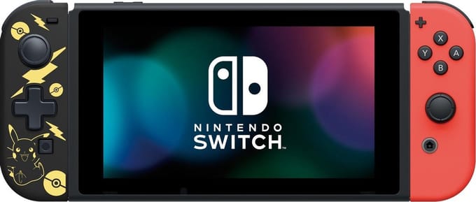 Hori Officieel licensed D-Pad Controller - Officieel Gelicenseerd - Geschikt voor Nintendo Switch - Pikachu Zwart/Goud design
