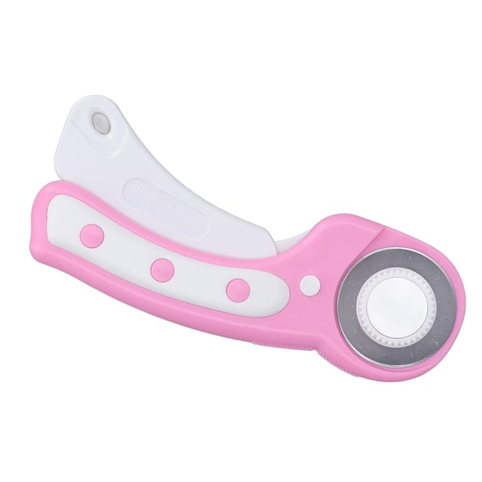 Rotary Cutter Set met A4 Onderlegplaat Vilten Tas 5 Vervangbare Mesjes RVS 45mm Rotary pink