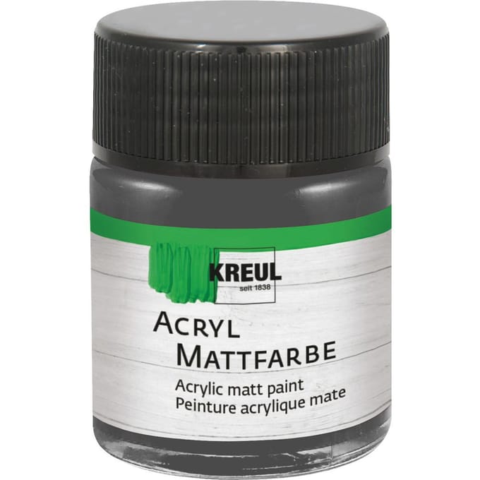 KREUL acryl matte verf, 50 ml - Grafietgrijs