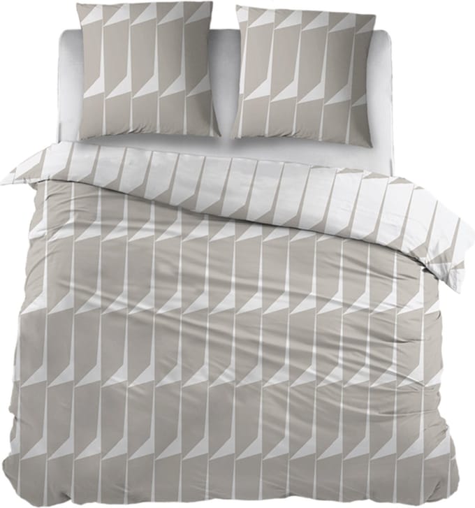Snoozing Agnes Dekbedovertrek - Extra breed - 260x200/220 cm - Taupe