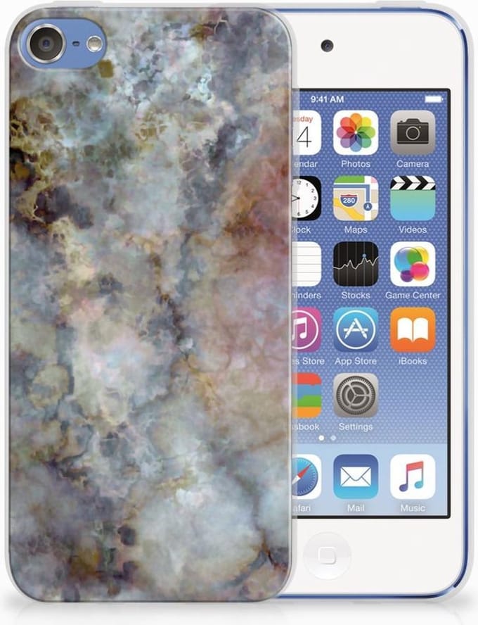 Apple iPod Touch 5 | 6 TPU Siliconen Hoesje Marmer Grijs