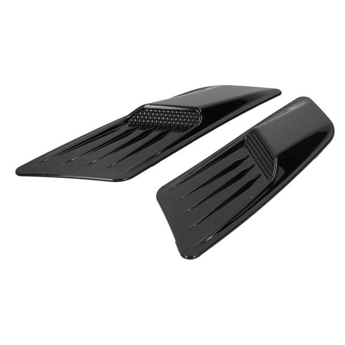 2 stuks Voorste Motorkap Luchtinlaat Cover Trim Glanzend Zwart Universele Pasvorm voor Ford Mustang 20152017 black