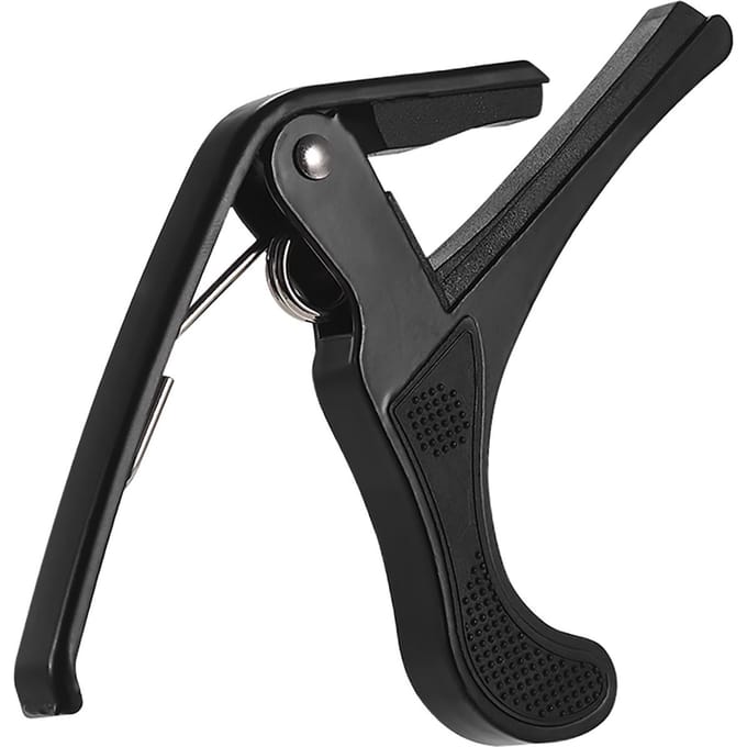 Gitaaraccessoireset voor beginners met clip-on LCD digitale gitaartuner Lichtgewicht gitaarcapo tuner&capo&picks gray
