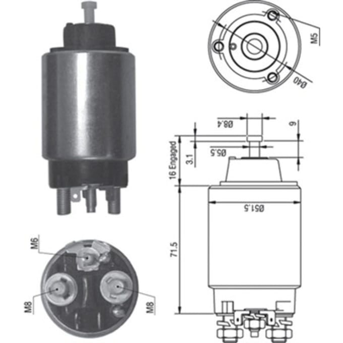 Magneetschakelaar, starter MAGNETI MARELLI 940113050319