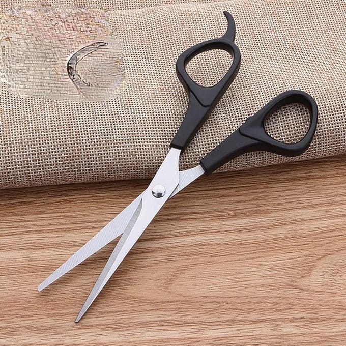 Ciseaux de coiffure 6 pouces, Kit d'outils pour couper les cheveux amincissants, peigne, accessoires de barbier, ciseaux de Salon de coiffure, 3 pièces noir