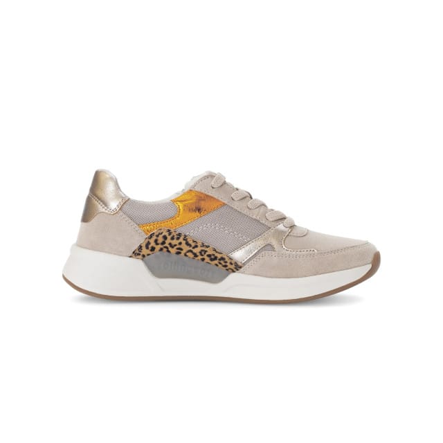Gabor rollingsoft sensitive 66.958.33 - dames rollende wandelsneaker - Beige - maat 40.5 (EU) 7 (UK)