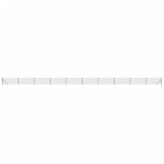 vidaXL - Draadgaashek - met - grondankers - 1,1x25 - m - antracietkleurig