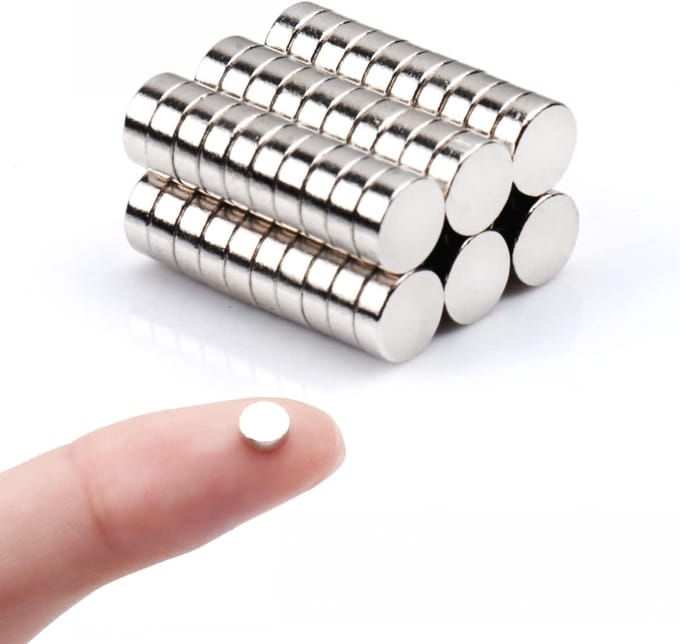 Set van 60 Mini-Magneten voor Knutselen, Multifunctionele Koelkastmagneten voor Whiteboard - Ronde Vorm-5x2mm-60pcs
