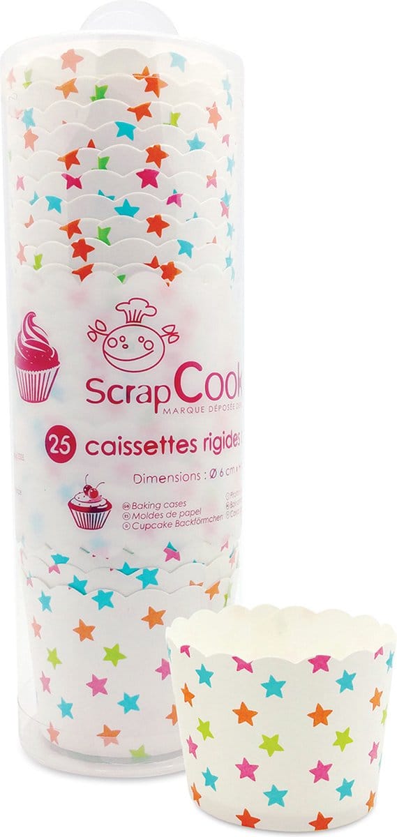 ScrapCooking Baking Cups Sterren pk/25