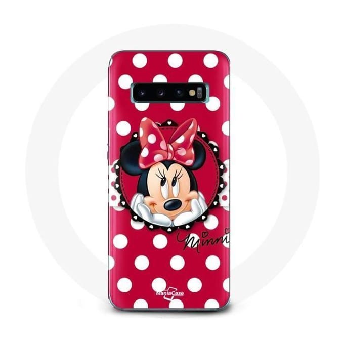 Coque pour Samsung Galaxy S10 Plus Minnie Mouse Dessin animé Rouge