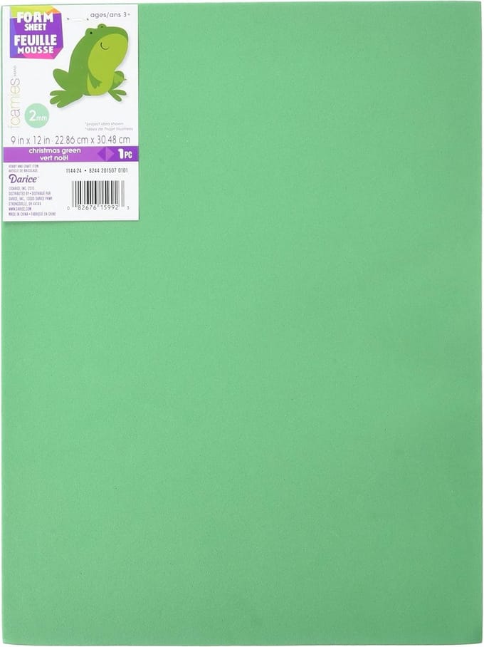 Schuimbladen - Knutsel foam - Creatief knutselen - Kerst thema - 10 stuks 2mm - Groen