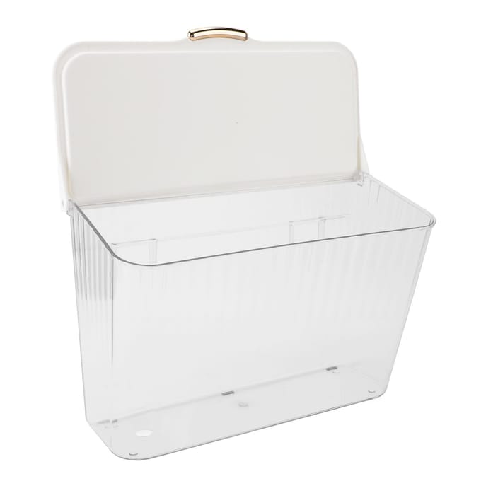 4L Wandgemonteerde Wasmand Stofdicht Multifunctioneel Wandhangend Mand voor Vuile Kleding met Deksel