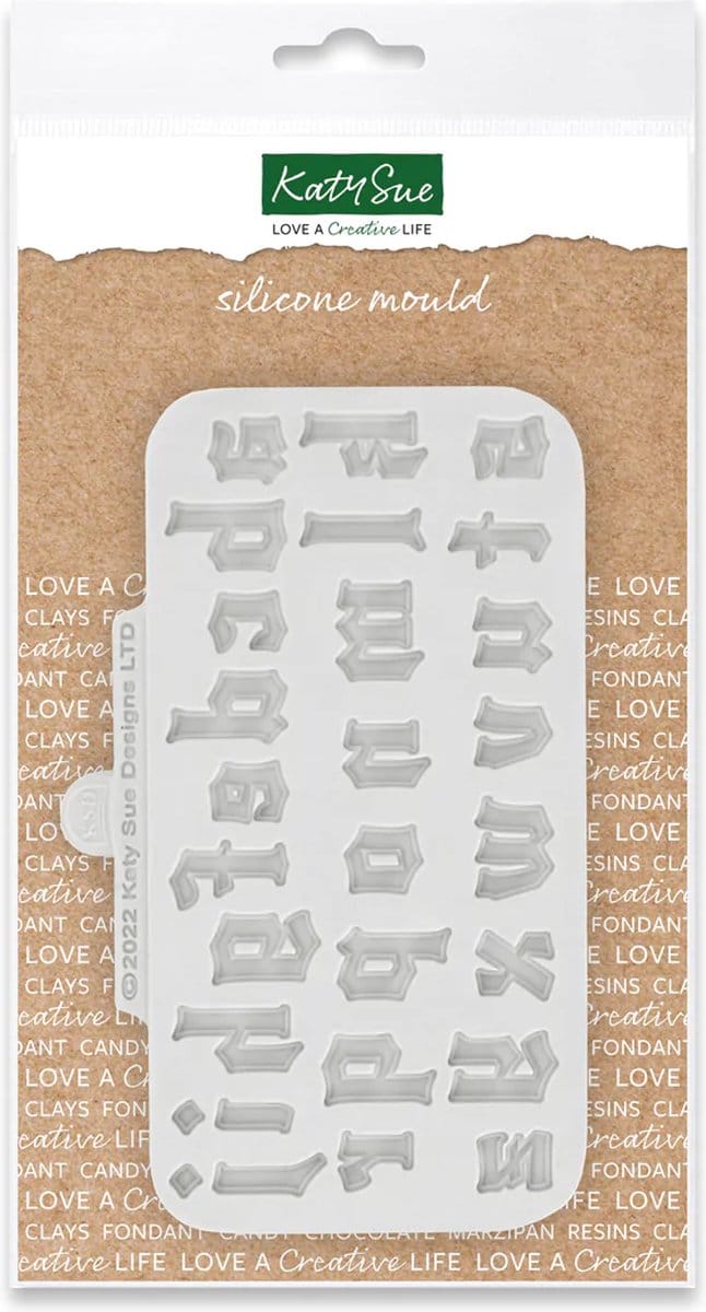 Katy Sue Siliconen Mal Gothic Lettertype Kleine Letters Alfabet