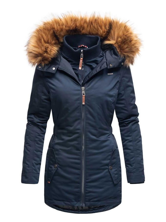 Marikoo dames winterjas – Sanakoo, warm met afneembare bontkraag